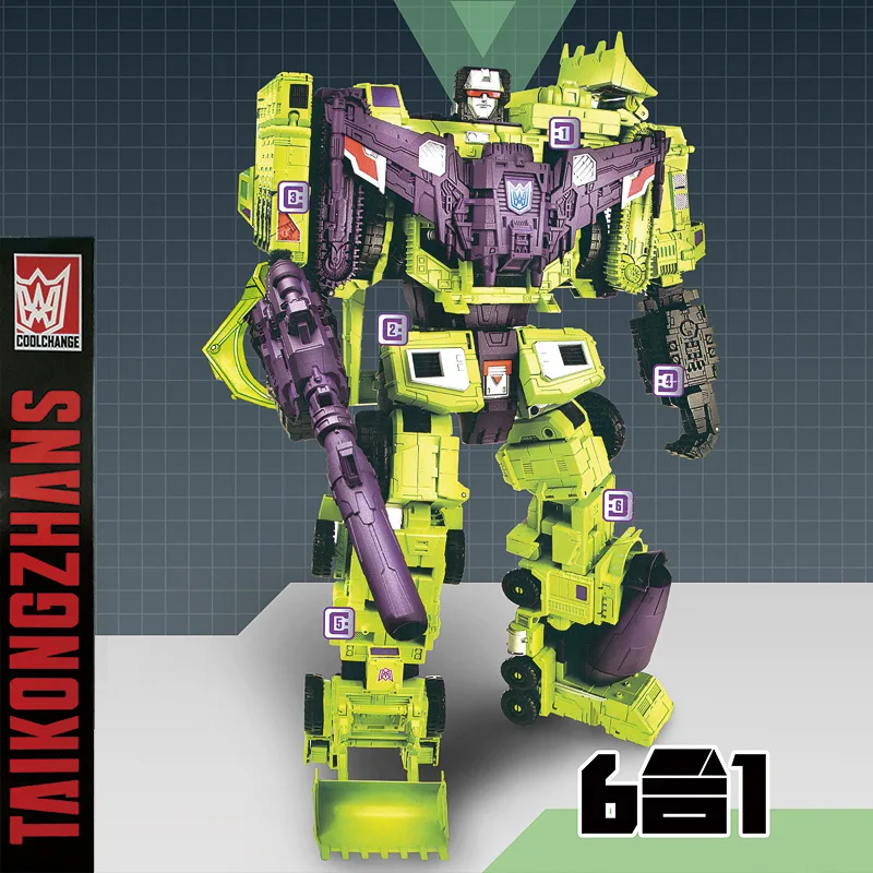 HZX Transformation Devastator G1 IDW 6IN1 Oversize Action Figure Robot Toys Foam Box H903 H902
HZX Transformation Devastator G1 IDW 6IN1 Oversize Action Figure Robot Toys Foam Box H903 H902