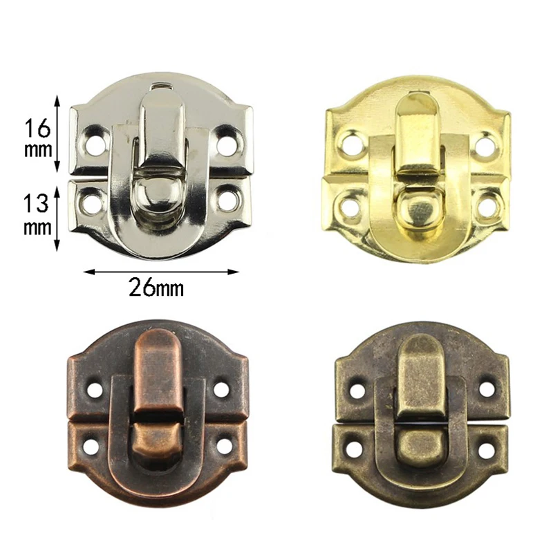 10 шт. антикварные застежки, железный замок, защелка для шкатулки, застежка для чемодана, защелка, деревянная защелка для шкатулки вина