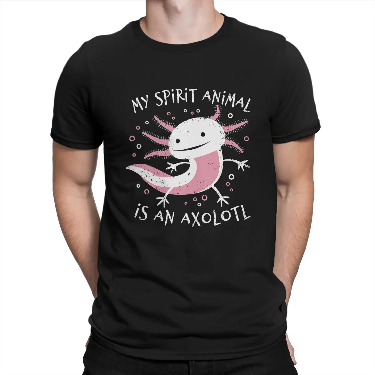 Axolotl, Мужская футболка для влюбленных, милая футболка с амфибией, My Spirit, с изображением животных, индивидуальность, новая трендовая футболка
Axolotl, Мужская футболка для влюбленных, милая футболка с амфибией, My Spirit, с изображением животных, индивидуальность, новая трендовая футболка