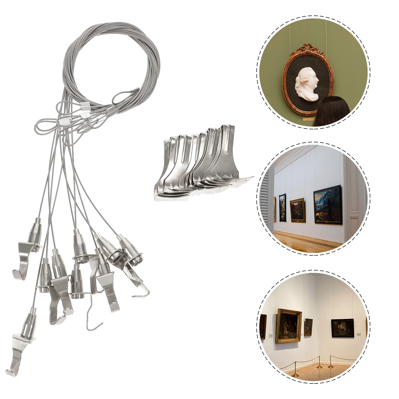 Hanging Picture Rail Hooks Molding Photo Frame System Kit Wire Hangershook Rope Mirror Stainless Steel Cords
Hanging Picture Rail Hooks Molding Photo Frame System Kit Wire Hangershook Rope Mirror Stainless Steel Cords
