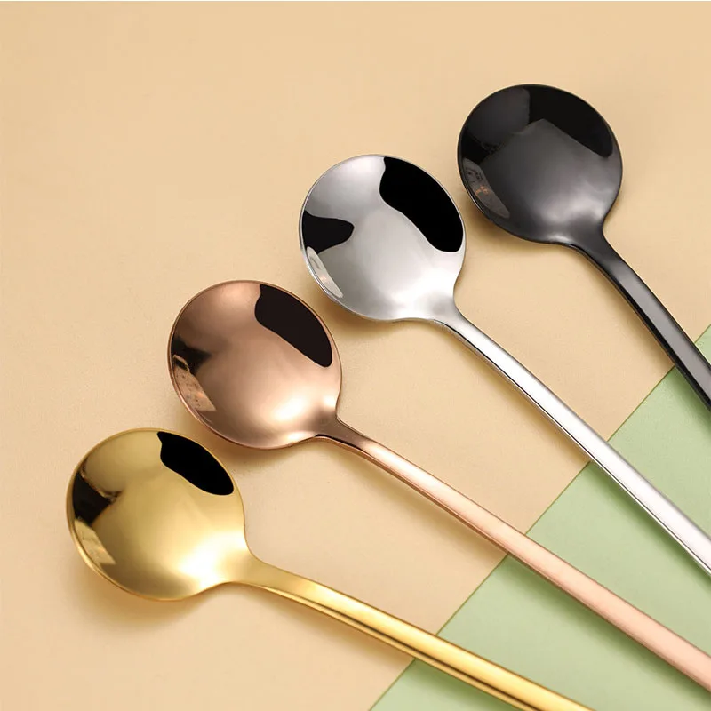 304 Stainless Steel Korean Coffee Spoon Small Round Spoon Stirring Spoon Long Handle Spoon Small Spoon Hotel Household Use
304 Stainless Steel Korean Coffee Spoon Small Round Spoon Stirring Spoon Long Handle Spoon Small Spoon Hotel Household Use