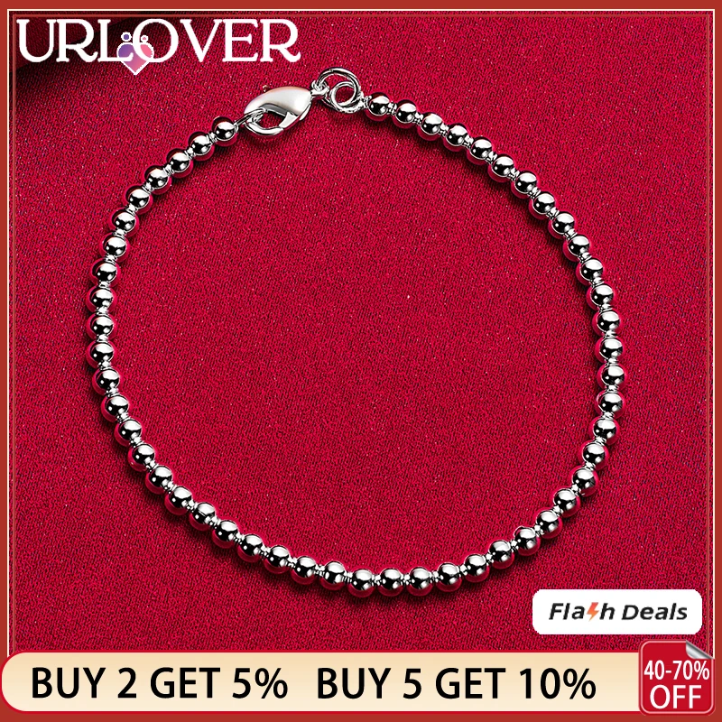 925 Stamp Silver Color 20cm 4mm Beads Chain For Women Bracelets Popular Fashion Jewelry Party Christmas Wedding Accessories Gift
925 Stamp Silver Color 20cm 4mm Beads Chain For Women Bracelets Popular Fashion Jewelry Party Christmas Wedding Accessories Gift