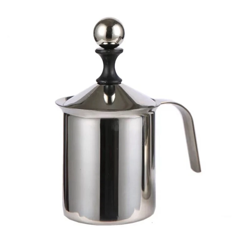 Milk Frother Milk Jug 400Ml Stainless Steel Milk Froth Pot Suitable For Automatic Coffee Machine Or Stove To Boil Milk 
Milk Frother Milk Jug 400Ml Stainless Steel Milk Froth Pot Suitable For Automatic Coffee Machine Or Stove To Boil Milk