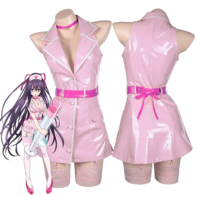 Anime Date A Live Yatogami Tohka Cosplay Costume Sexy Pink PU Leather Dress Nurse Uniform Halloween Party Outfits
Anime Date A Live Yatogami Tohka Cosplay Costume Sexy Pink PU Leather Dress Nurse Uniform Halloween Party Outfits