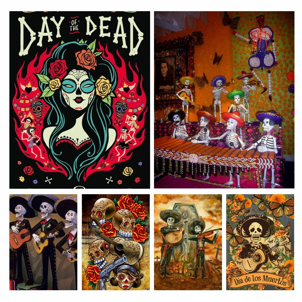 Day of the Dead 5D Drills Diy Diamond Painting Gothic Skull Guitar Diamond Embroidery Mexican Art Cross Stitch Kit Wall Decor
Day of the Dead 5D Drills Diy Diamond Painting Gothic Skull Guitar Diamond Embroidery Mexican Art Cross Stitch Kit Wall Decor