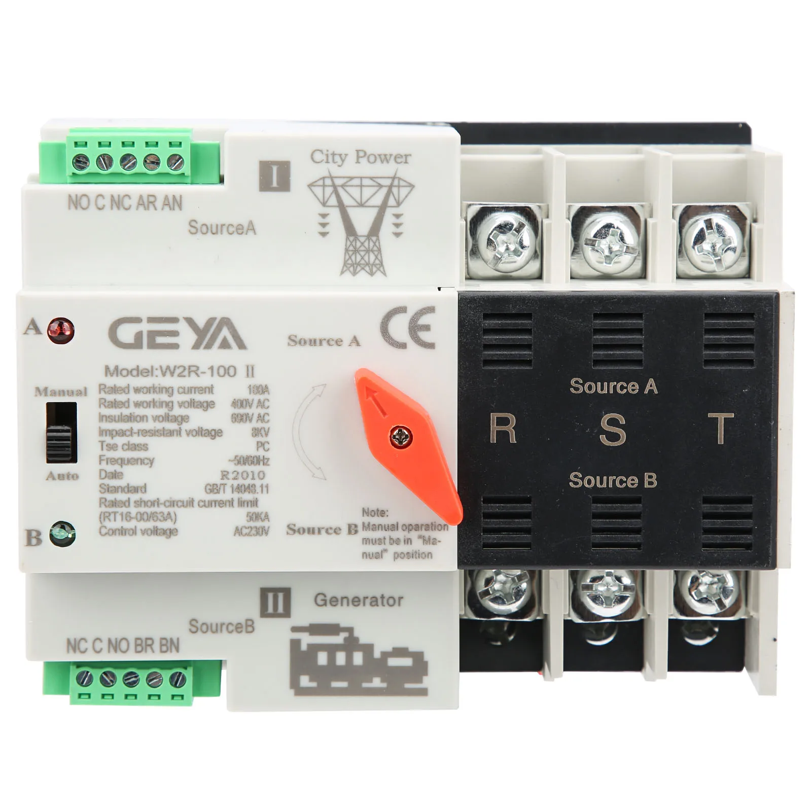 W2R-100 Dual Power Automatic Transfer Switch 3P 100A 50Hz Power Transfer Switch dual-power
W2R-100 Dual Power Automatic Transfer Switch 3P 100A 50Hz Power Transfer Switch dual-power