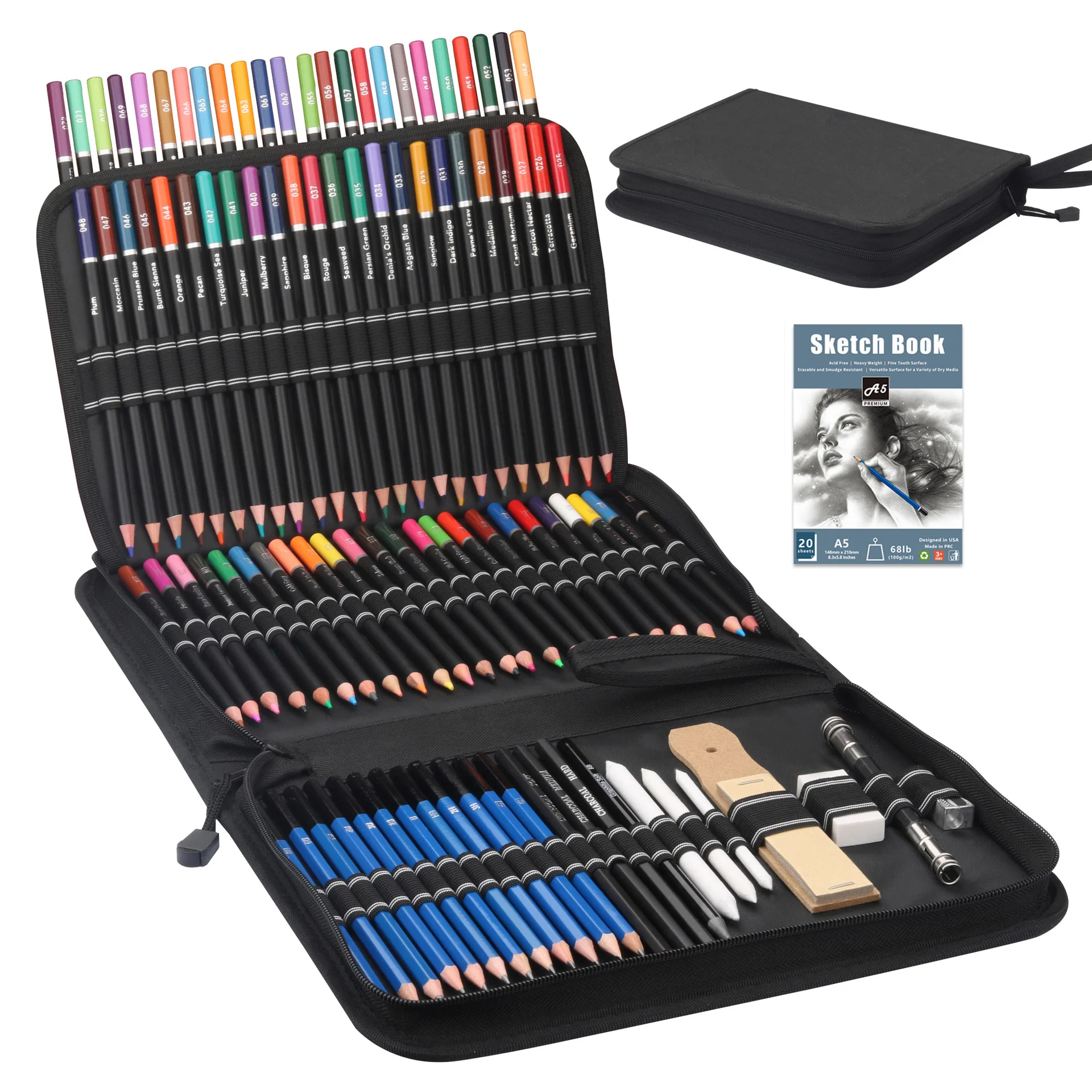 96Pcs Painting Set Drawing Art Supplies Set Colored Drawing Pencils Set Sketching Graphite Pencils with Portable Bag School Gift
96Pcs Painting Set Drawing Art Supplies Set Colored Drawing Pencils Set Sketching Graphite Pencils with Portable Bag School Gift