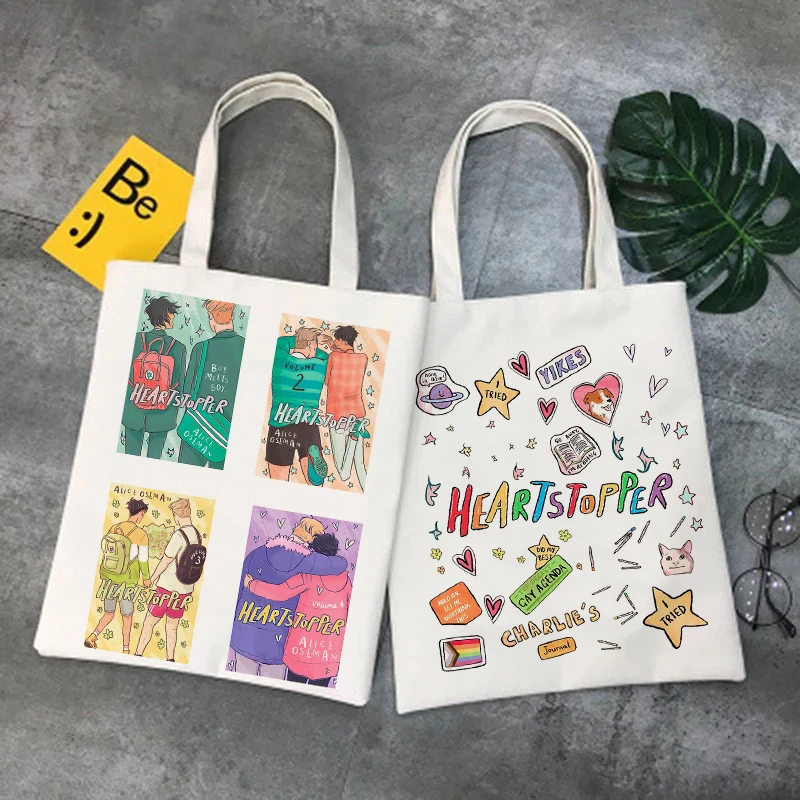 Tv Show Heartstopper Shopping Bag Nick and Charlie Romance Handbag Tote Grocery Cotton Jute Bag Shopper Bag Bolsas Reutilizables
Tv Show Heartstopper Shopping Bag Nick and Charlie Romance Handbag Tote Grocery Cotton Jute Bag Shopper Bag Bolsas Reutilizables