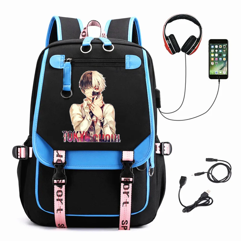 Anime Tokyo Ghoul Nylon USB Backpack Teenager Print Schoolbag Student Zip Travel High Quality Knapsack Unisex Casual Laptop Bag
Anime Tokyo Ghoul Nylon USB Backpack Teenager Print Schoolbag Student Zip Travel High Quality Knapsack Unisex Casual Laptop Bag