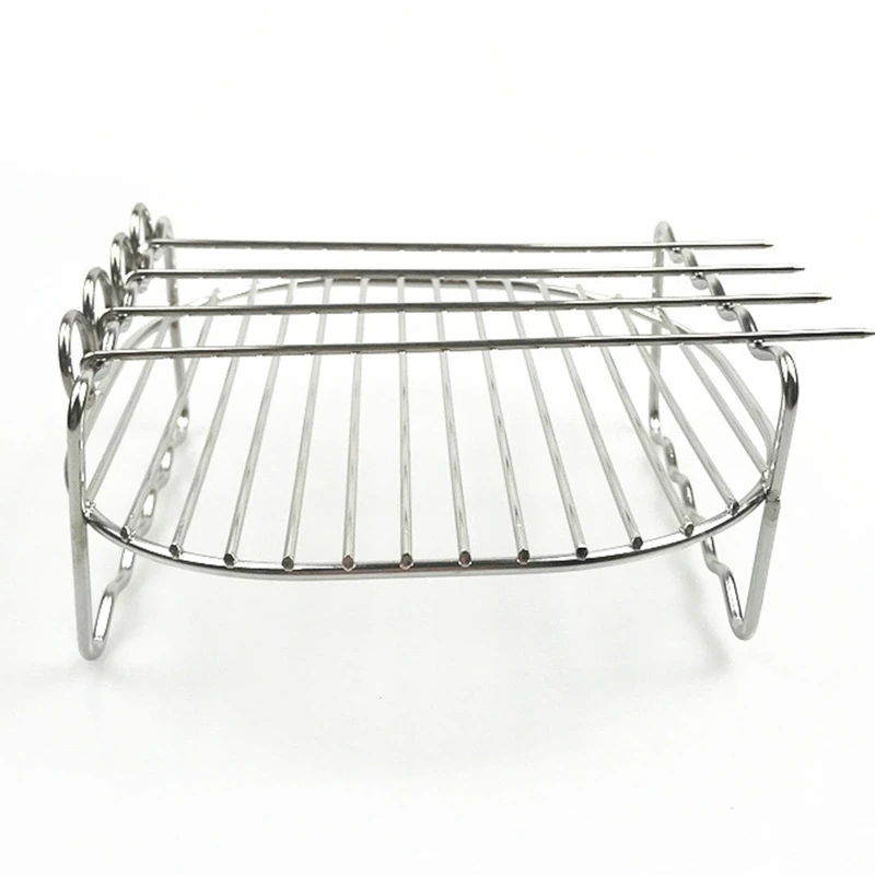 Baking Tray Skewers Air Fryer Stainless Steel Holder BBQ Rack Double Layer Grill
Baking Tray Skewers Air Fryer Stainless Steel Holder BBQ Rack Double Layer Grill