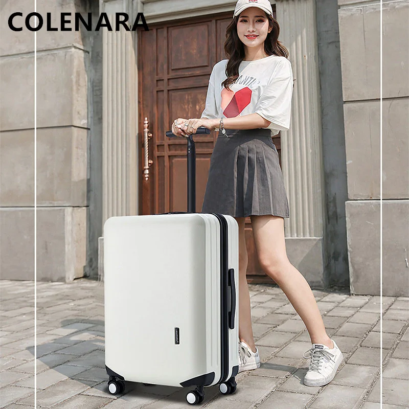

COLENARA 20"24"28" Inch The New Suitcase Universal Business Trolley Case Password Case Single Bar Boarding Box Rolling Luggage