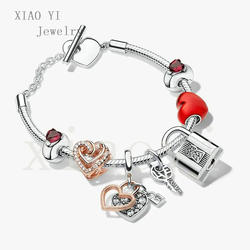XIAOYI 2022 NEW S925 Spring Valentine's Day gift Red love Heart lock Sweet premium wholesale wedding bracelet girlfriend gift
XIAOYI 2022 NEW S925 Spring Valentine's Day gift Red love Heart lock Sweet premium wholesale wedding bracelet girlfriend gift