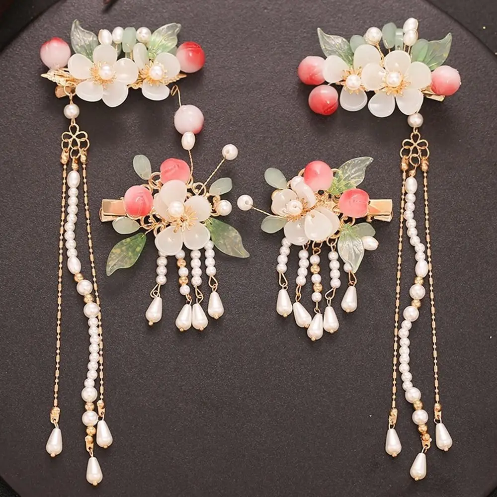 Aesthetics Pearl Tassel Flower Hanfu Hair Clip Set Ancient Headwear Ancient Style Hairpin Chinese Style Headwear
Aesthetics Pearl Tassel Flower Hanfu Hair Clip Set Ancient Headwear Ancient Style Hairpin Chinese Style Headwear