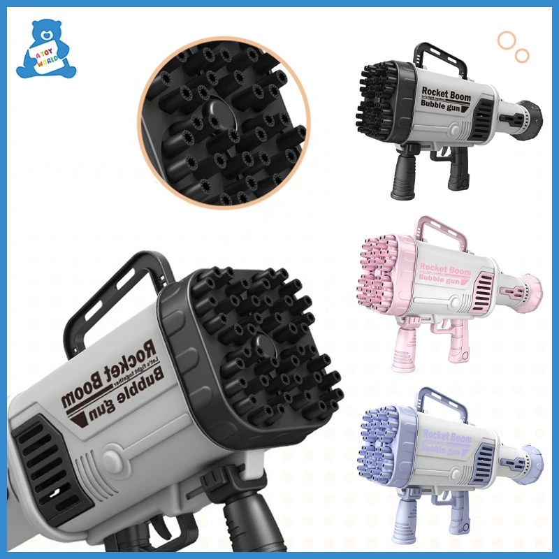 44/60/64 Holes Bubble Gun Gatling Electric Bubble Machine Rocket Launcher Wedding Soap Bubbles Automatic Toys for Children Gift
44/60/64 Holes Bubble Gun Gatling Electric Bubble Machine Rocket Launcher Wedding Soap Bubbles Automatic Toys for Children Gift