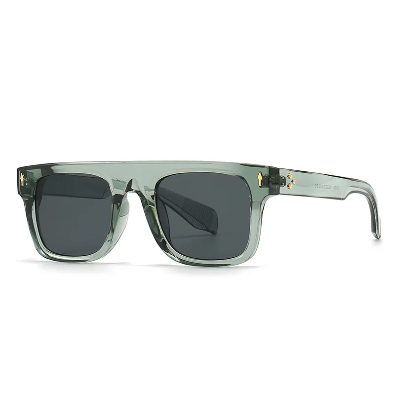 

Роскошные брендовые дизайнерские Квадратные Солнцезащитные очки с плоским верхом женские модные солнцезащитные очки для мужчин Модные Винтажные пикантные женские заклепки UV400