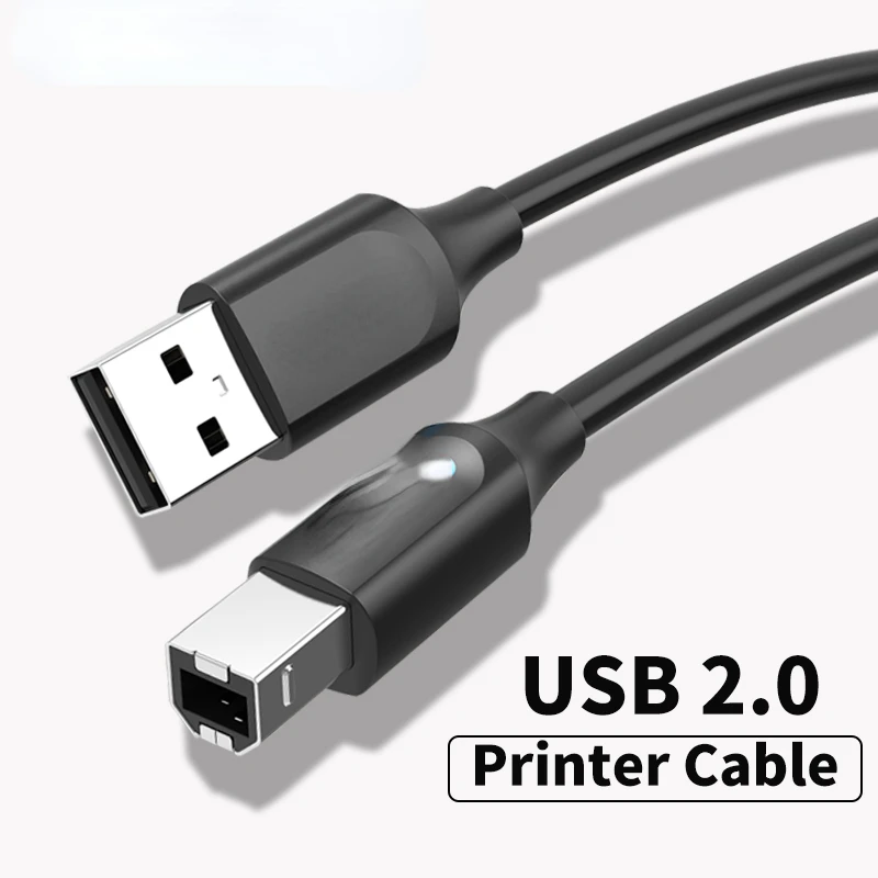 USB Printer Cable USB Type B Male to A Male USB 2.0 Cable for Canon Epson HP ZJiang Label Printer USB 2.0 Printer Cable
USB Printer Cable USB Type B Male to A Male USB 2.0 Cable for Canon Epson HP ZJiang Label Printer USB 2.0 Printer Cable