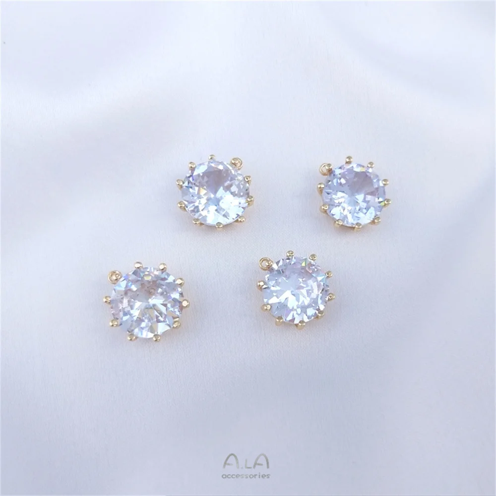 Flash zirconia charm 14K package gold 11mm single large zirconia pendant handmade diy jewelry earrings bracelet pendant
Flash zirconia charm 14K package gold 11mm single large zirconia pendant handmade diy jewelry earrings bracelet pendant