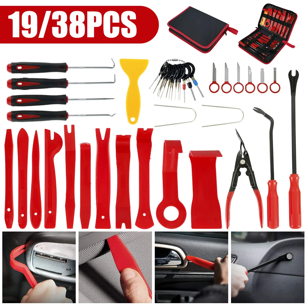 Auto Trim Removal Tool Kit Plastic Auto Clip Pliers Fastener Remover Pry Tool Set Car Upholstery Repair Kit for Car Audio Dash
Auto Trim Removal Tool Kit Plastic Auto Clip Pliers Fastener Remover Pry Tool Set Car Upholstery Repair Kit for Car Audio Dash