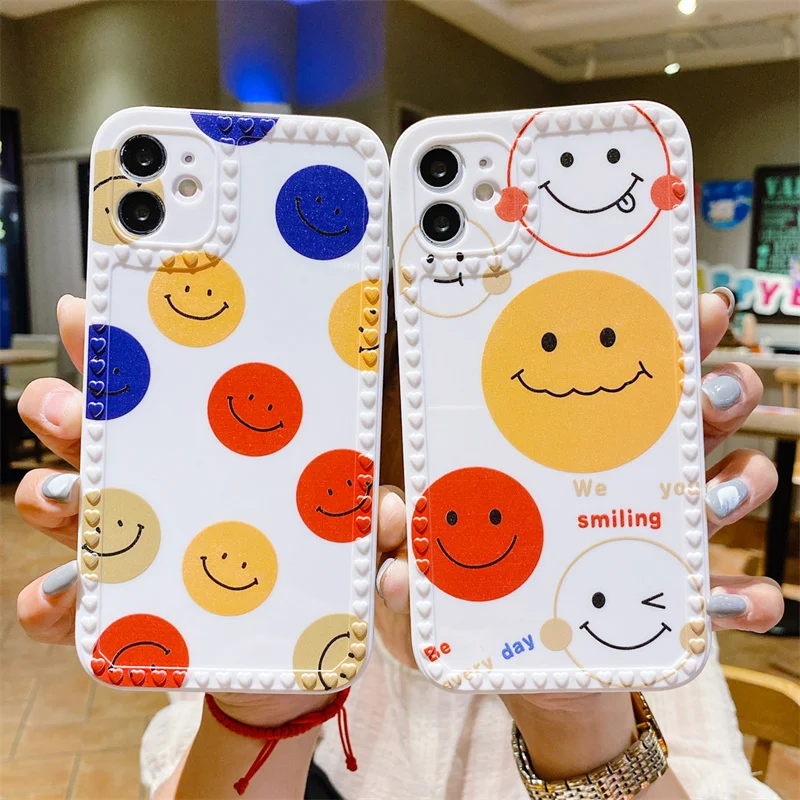 Cute Smiley Face Phone Case For iPhone 12 13 11 Pro Max Xr Max X Xr 6 6s 7 8 Plus SE 2020 Silicone Lens Protection Back Cover
Cute Smiley Face Phone Case For iPhone 12 13 11 Pro Max Xr Max X Xr 6 6s 7 8 Plus SE 2020 Silicone Lens Protection Back Cover