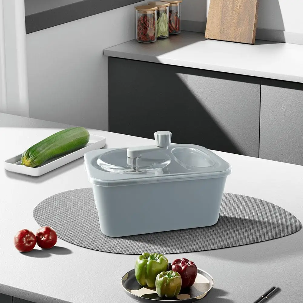 

Ручная стиральная машина для фруктов и овощей, вращающаяся кухонная двойная сливная корзина для удаления сельскохозяйственных остатков, сливная корзина