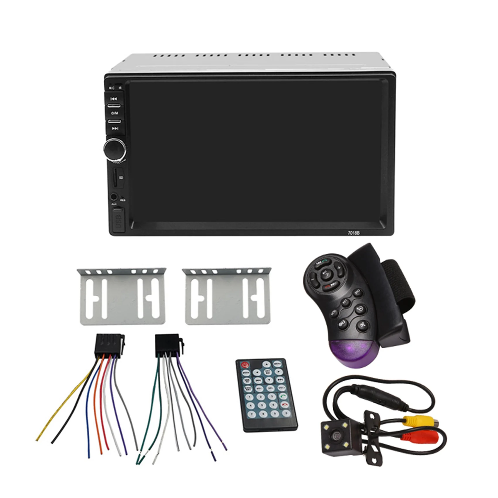 Автомагнитола 2 Din с сенсорным экраном 7 дюймов, стереоприемником, Bluetooth, FM, MP5, SD, USB-плеером и камерой
Автомагнитола 2 Din с сенсорным экраном 7 дюймов, стереоприемником, Bluetooth, FM, MP5, SD, USB-плеером и камерой