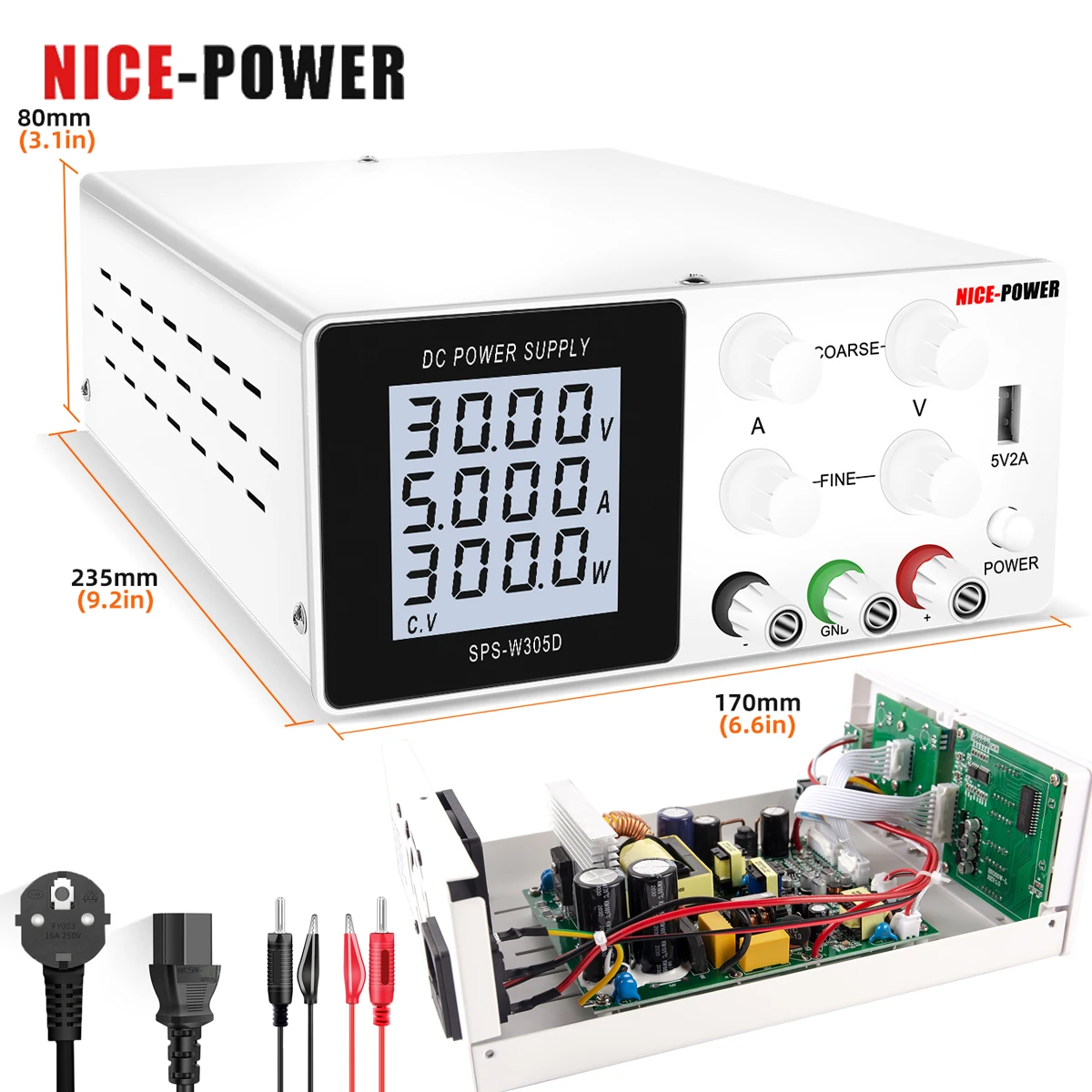 Nicepower, блок питания с ЖК-дисплеем, регулируемый, 30 в, 10 А, 60 в, 5 А, 120 В, 3 А, лабораторный Настольный Стандартный источник питания постоянного тока, профессиональный
Nicepower, блок питания с ЖК-дисплеем, регулируемый, 30 в, 10 А, 60 в, 5 А, 120 В, 3 А, лабораторный Настольный Стандартный источник питания постоянного тока, профессиональный
