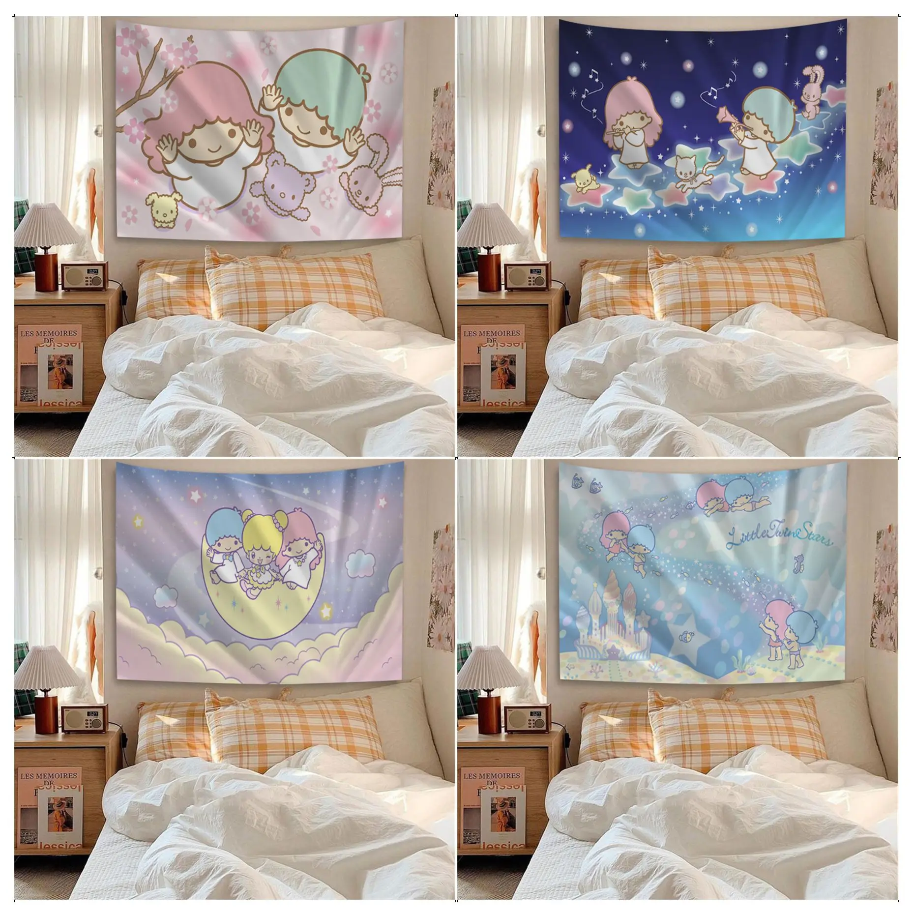 BANDAI Cartoon Cute Little Twin Stars Chart Tapestry Japanese Wall Tapestry Anime Decor Blanket
BANDAI Cartoon Cute Little Twin Stars Chart Tapestry Japanese Wall Tapestry Anime Decor Blanket