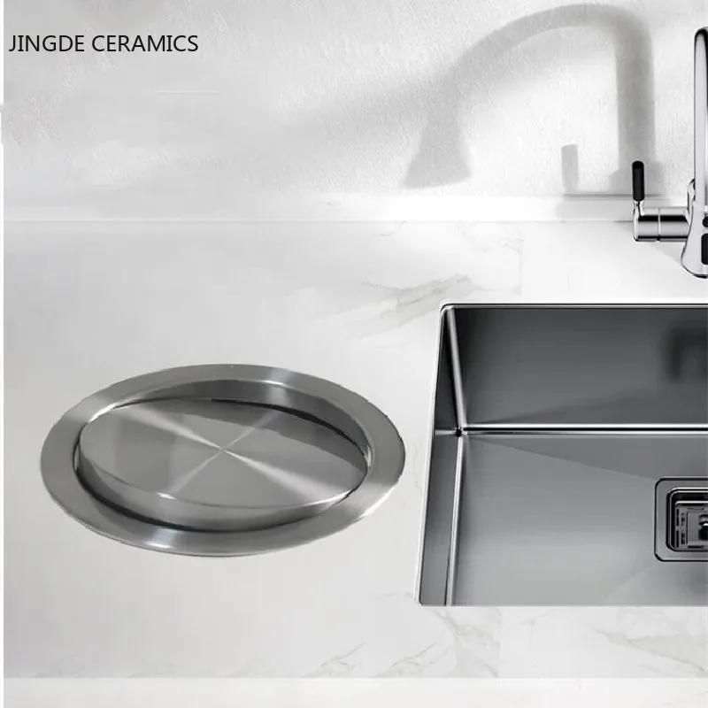 Modern Embedded Stainless Steel Flap Lid Trash Bin Cover Built-in Counter Top Swing Garbage Can Lid Bathroom Kitchen Utensils
Modern Embedded Stainless Steel Flap Lid Trash Bin Cover Built-in Counter Top Swing Garbage Can Lid Bathroom Kitchen Utensils