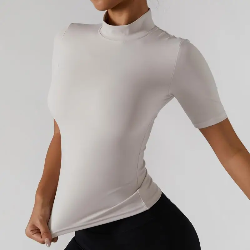 SALSPOR Solid Color Sports T-Shirt for Women Comfortable Slim Stretch Top Running Turtleneck Short Sleeve Top Tees
SALSPOR Solid Color Sports T-Shirt for Women Comfortable Slim Stretch Top Running Turtleneck Short Sleeve Top Tees