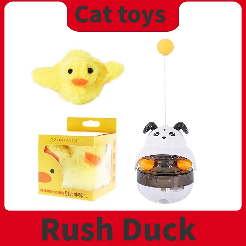 

Flapping Duck Cat Toys Interactive Electric Bird Toys Washable Cat Plush Toy With Catnip Vibration Sensor Cats Game Toy Kitten