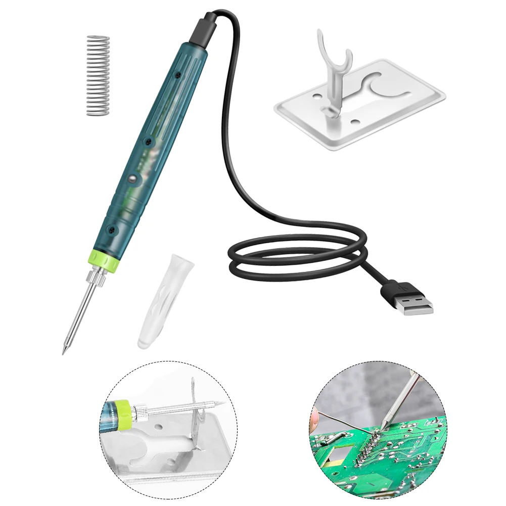 Portable USB Soldering Iron Electric Heating Tools Rework With Indicator Light Handle Welding Gun SMD Repair Tool
Portable USB Soldering Iron Electric Heating Tools Rework With Indicator Light Handle Welding Gun SMD Repair Tool