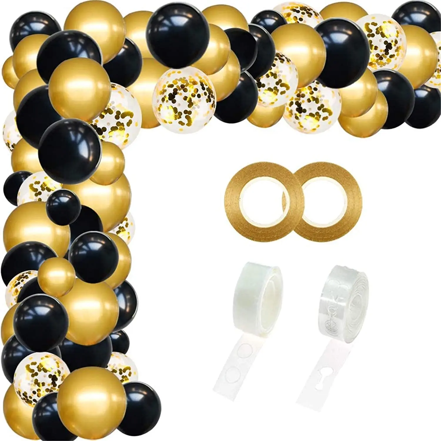 Black and Gold Balloons Garland Arch Kit 114Pcs Party Confetti Balloons for Birthday Graduation Halloween Decoration
Black and Gold Balloons Garland Arch Kit 114Pcs Party Confetti Balloons for Birthday Graduation Halloween Decoration