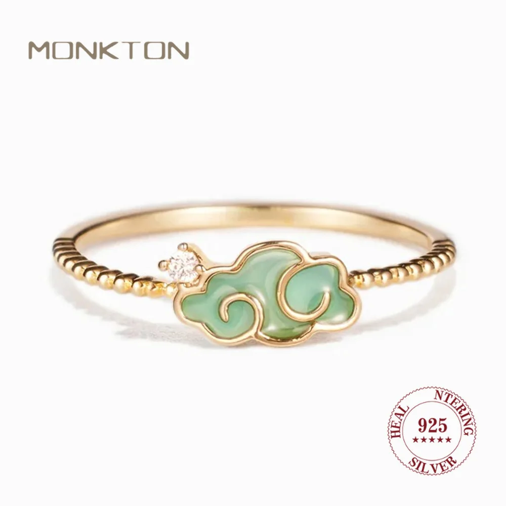Monkton Real 925 Sterling Silver Enamel Auspicious Cloud Ring for Women Gold Wedding Zircon Jewelry Anillos Mujer
Monkton Real 925 Sterling Silver Enamel Auspicious Cloud Ring for Women Gold Wedding Zircon Jewelry Anillos Mujer