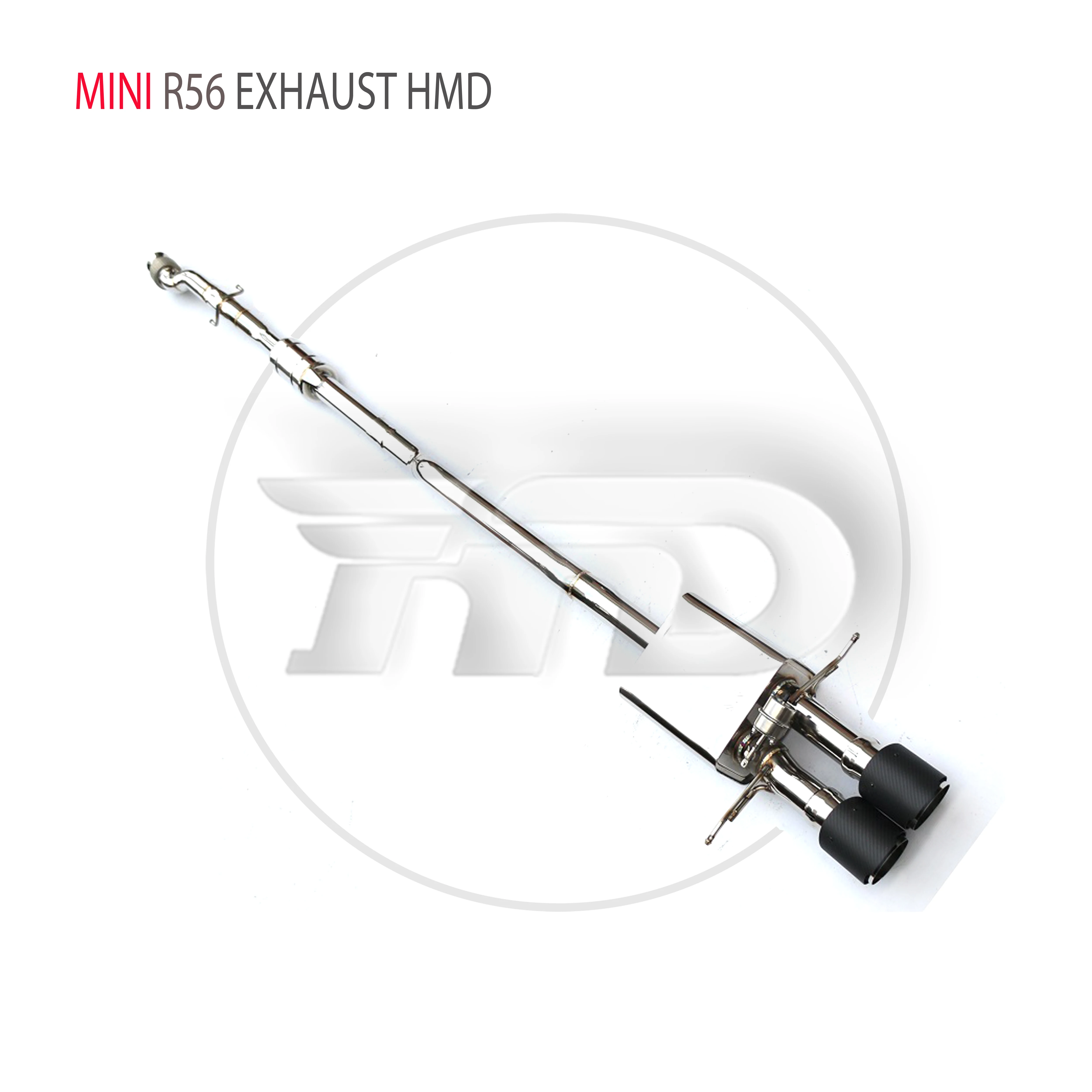 HMD Stainless Steel Exhaust System Performance Catback is Suitable for BMW MINI R56 R57 R58 Cooper JCW Car Muffler 
HMD Stainless Steel Exhaust System Performance Catback is Suitable for BMW MINI R56 R57 R58 Cooper JCW Car Muffler
