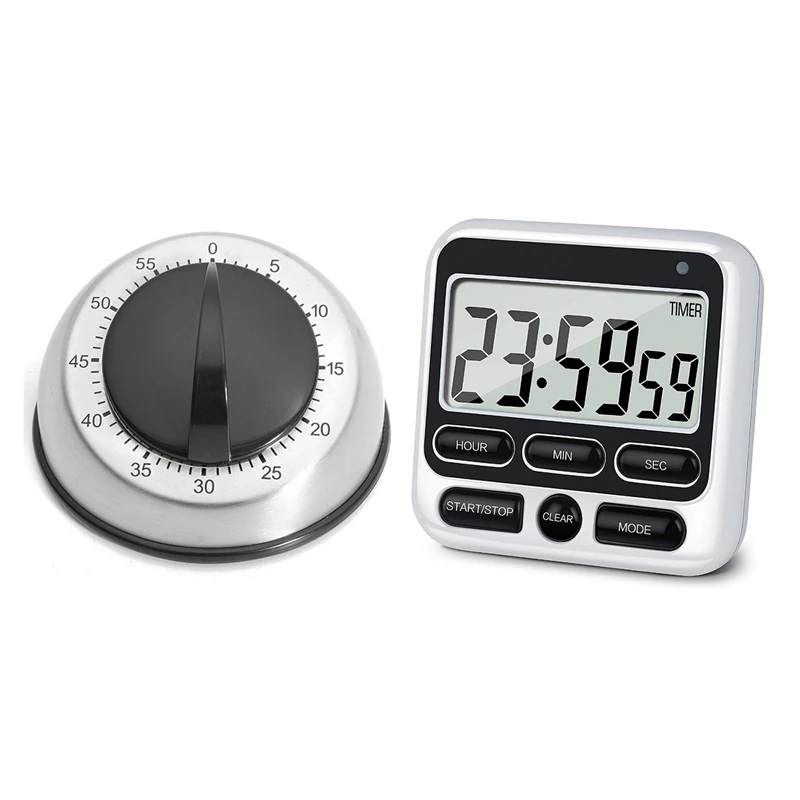 2 Pcs Kitchen Timer 60-Minutes Countdown Mechanical Wind Up Alarm Clock Home Kitchen Cooking Tools Kitchen
2 Pcs Kitchen Timer 60-Minutes Countdown Mechanical Wind Up Alarm Clock Home Kitchen Cooking Tools Kitchen