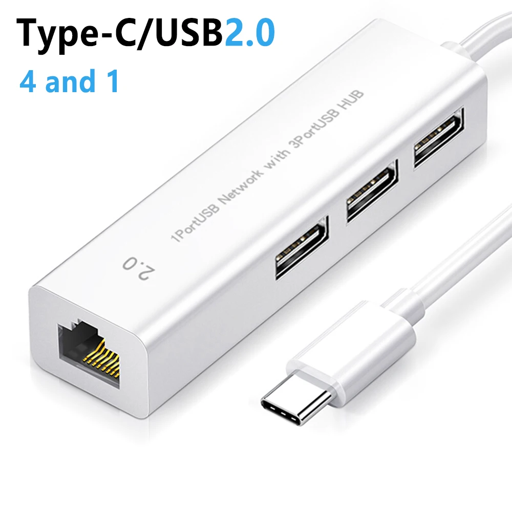 USB-концентратор 2.0 4 и 1 док-концентратор для адаптера ноутбука, зарядка ПК 4-портовая станция RJ45 Ноутбук Type-C Разветвитель Ethernet Внешний
USB-концентратор 2.0 4 и 1 док-концентратор для адаптера ноутбука, зарядка ПК 4-портовая станция RJ45 Ноутбук Type-C Разветвитель Ethernet Внешний