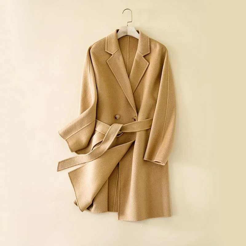 Casana double-sided cashmere coat women's medium long autumn and winter 2021 new classic high-end loose woolen coat
Casana double-sided cashmere coat women's medium long autumn and winter 2021 new classic high-end loose woolen coat