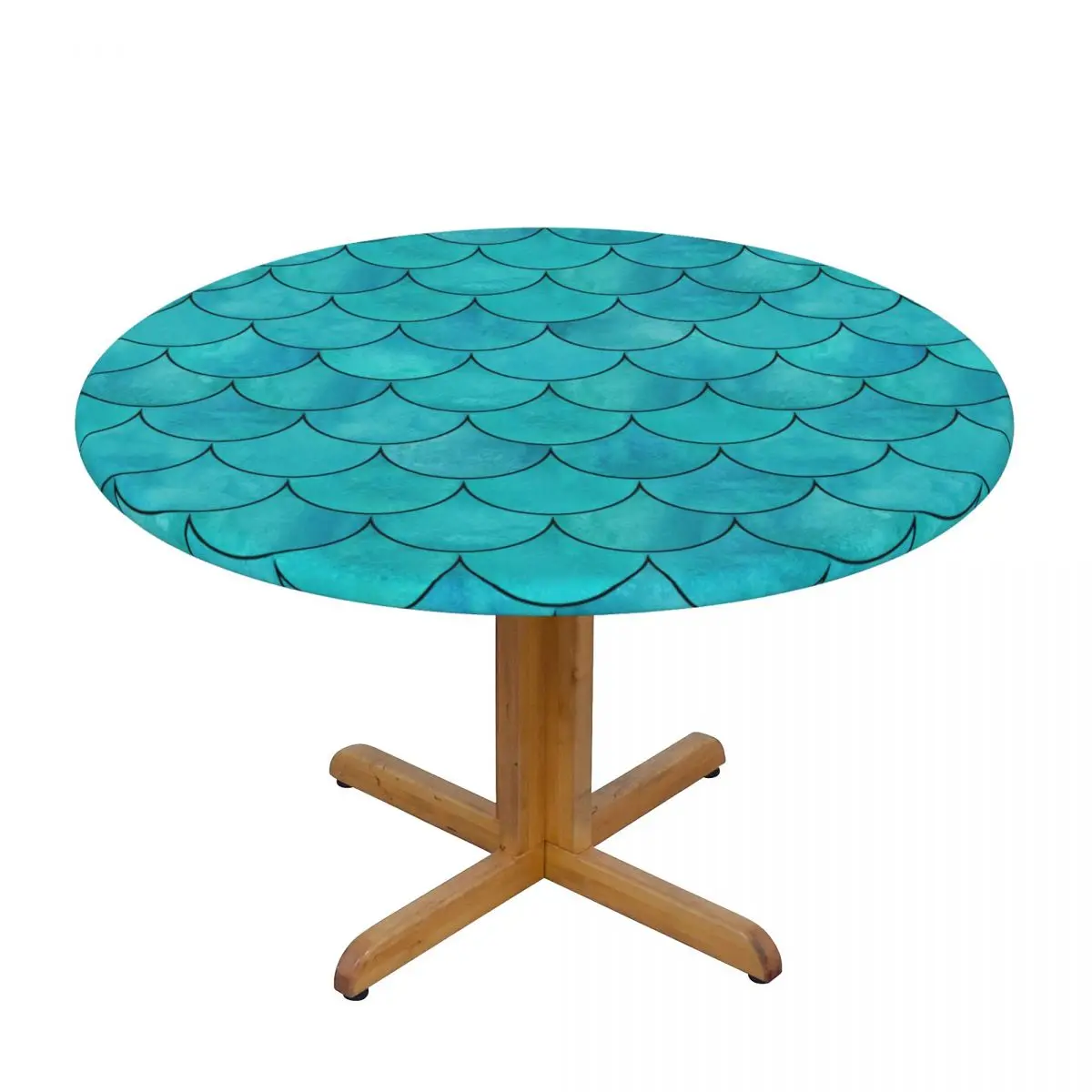 Round Table Cover for Dining Table Elastic Tablecloth Bright Teal Color Mermaid Fish Scale Wave Fitted House Hotel Decoration
Round Table Cover for Dining Table Elastic Tablecloth Bright Teal Color Mermaid Fish Scale Wave Fitted House Hotel Decoration