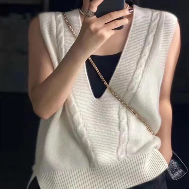 Свитер женский трикотажный жилет без рукавов однотонная облегающая верхняя одежда милые свитеры для отдыха женский Универсальный женский ...
Свитер женский трикотажный жилет без рукавов однотонная облегающая верхняя одежда милые свитеры для отдыха женский Универсальный женский ...