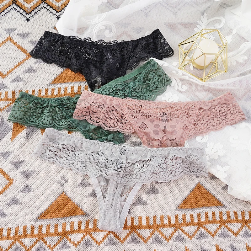 Women Sexy Lace Lingerie Temptation Low-waist Panties Female Thong Girls Intimates Transparent G String See Through Underwear
Women Sexy Lace Lingerie Temptation Low-waist Panties Female Thong Girls Intimates Transparent G String See Through Underwear