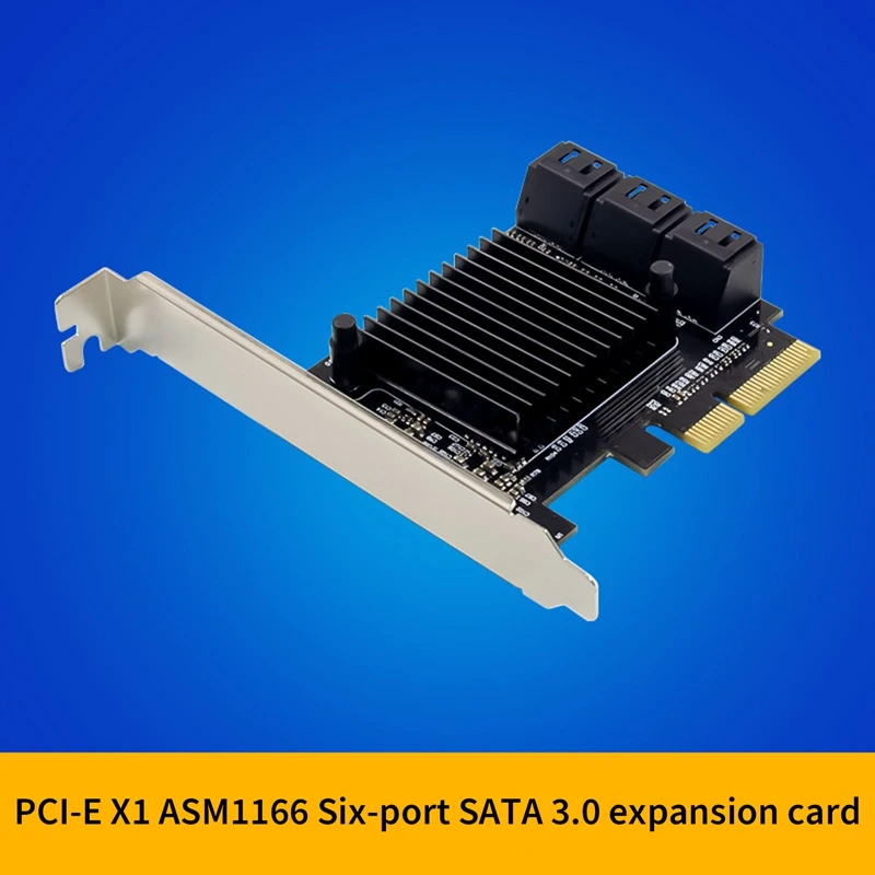 

PCIE SATA III 6 портов IPFS серверный класс жесткий диск Расширенная карта PCIE Райзер карта контроллер SATA усилитель для настольного компьютера
