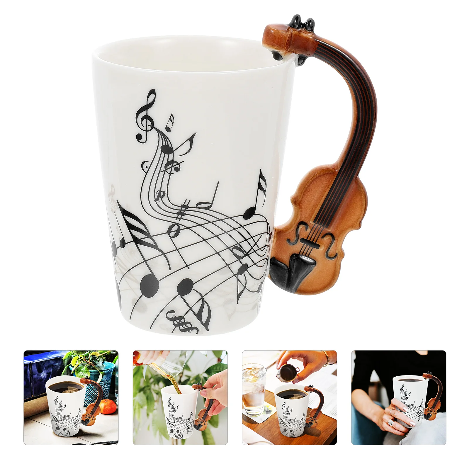 Mug Cup Ceramic Coffee Guitarmugs Teanovelty Personalized Musical Handle Water Drinkingnotes Porcelain Instrument Latte Musician
Mug Cup Ceramic Coffee Guitarmugs Teanovelty Personalized Musical Handle Water Drinkingnotes Porcelain Instrument Latte Musician