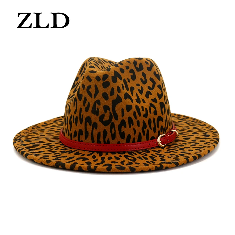 ZLD New fashion men belt buckle gentleman hat jazz hat flat brim ladies big brim hat leopard couple winter cap casual women hats
ZLD New fashion men belt buckle gentleman hat jazz hat flat brim ladies big brim hat leopard couple winter cap casual women hats
