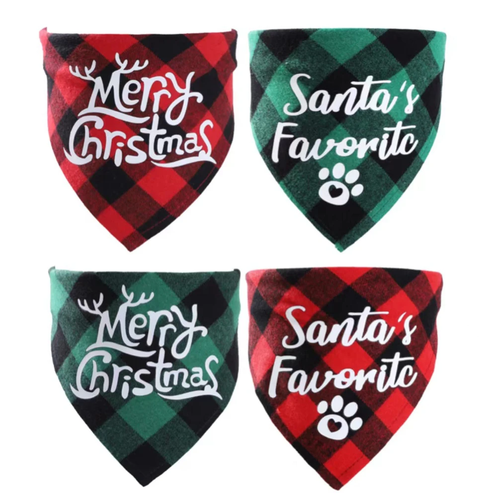 Dog Christmas Bandanas Classic Plaid Pet Scarf Triangle Bibs Kerchief Red Green Dog Gift, Merry Christmas Santa‘s Favorite Print
Dog Christmas Bandanas Classic Plaid Pet Scarf Triangle Bibs Kerchief Red Green Dog Gift, Merry Christmas Santa‘s Favorite Print