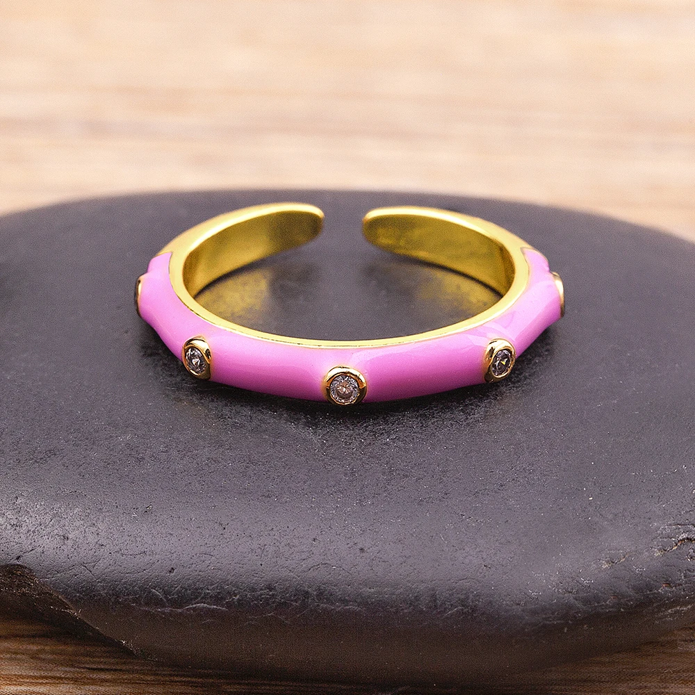 AIBEF Light Luxury Enamel Colorful Rhinestone Opening Adjustable Ring Women Simple Lovely Zircon Jewelry Wedding Classic Gift
AIBEF Light Luxury Enamel Colorful Rhinestone Opening Adjustable Ring Women Simple Lovely Zircon Jewelry Wedding Classic Gift