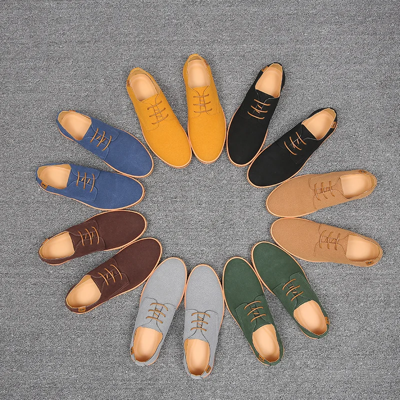 Men Business Casual Shoes Suede Leather Oxford Classic Vintage Lace-up Sneakers Boys Comfortable Footwear Large Size Work Shoes 
Men Business Casual Shoes Suede Leather Oxford Classic Vintage Lace-up Sneakers Boys Comfortable Footwear Large Size Work Shoes