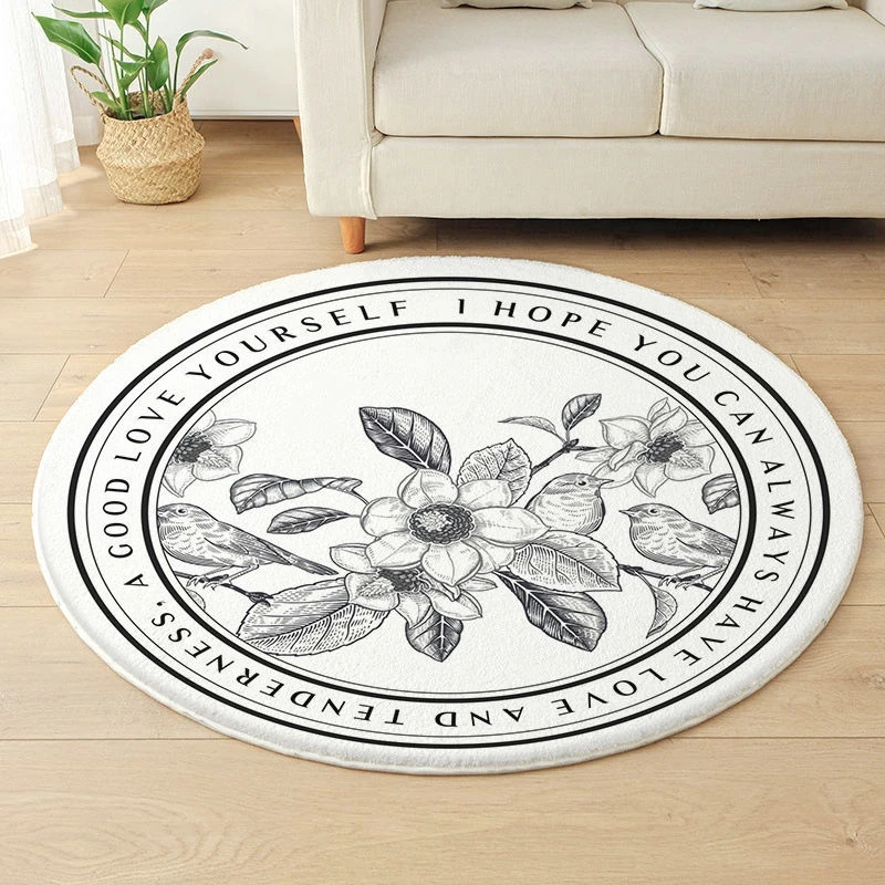 Ins Round Carpet Rug Bedroom Soft Large Area Rugs Carpets for Living Room Water Absorbent Floor Mat Non-Slip Door Mats Tapis
Ins Round Carpet Rug Bedroom Soft Large Area Rugs Carpets for Living Room Water Absorbent Floor Mat Non-Slip Door Mats Tapis