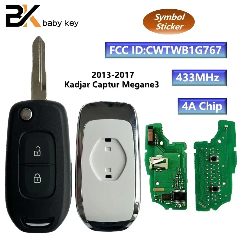 BB ключ для Renault 2013-2017 Kadjar Captur Megane3 433 МГц 4A чип FCC ID:CWTWB1G767 2 кнопки VAC102 лезвие дистанционного ключа с логотипом
BB ключ для Renault 2013-2017 Kadjar Captur Megane3 433 МГц 4A чип FCC ID:CWTWB1G767 2 кнопки VAC102 лезвие дистанционного ключа с логотипом