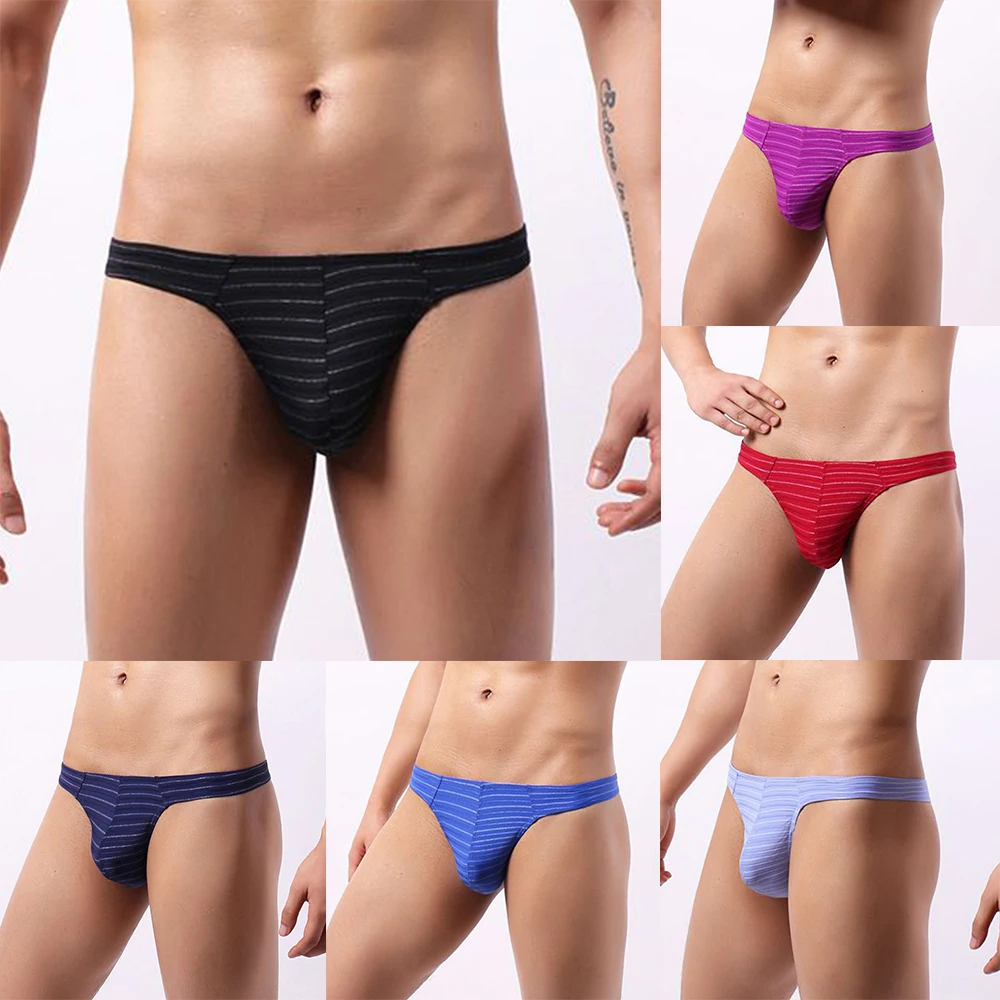 Mens Sexy Stripe Low Rise Panties Bulge Pouch G-string Thong Briefs Underwear Underpants Breathble Briefs L-2XL
Mens Sexy Stripe Low Rise Panties Bulge Pouch G-string Thong Briefs Underwear Underpants Breathble Briefs L-2XL