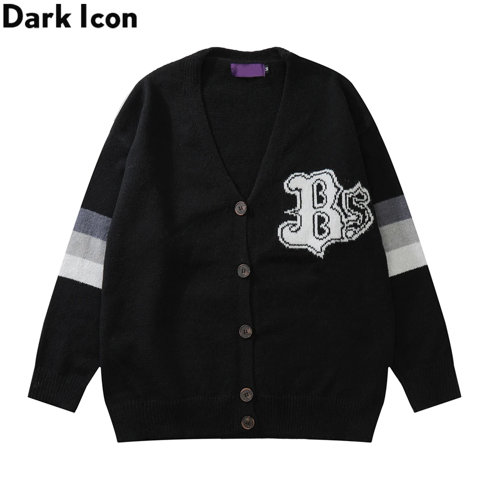 Dark Icon Color Block Letters Cardigan Sweaters Men Women Autumn Vintage Men's Sweater 2Colors
Dark Icon Color Block Letters Cardigan Sweaters Men Women Autumn Vintage Men's Sweater 2Colors